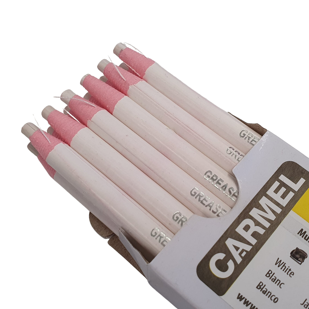 Carmel Chinagraph Peelable White Pencils (Box of 12)
