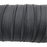 WYE ZIP #7 CONTINUOUS ZIPPING NYLON ZIPPER 200M BOBBIN - BLACK